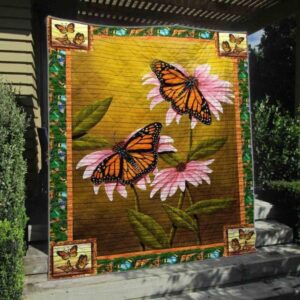 Monarch And Flower Quilt Blanket Ylh5  Quilt